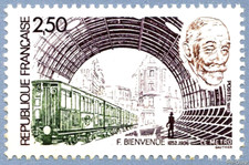 TIMBRE France 1987 N° 2452** ( Fulgence Bienvenüe -  Le Père du Métro ) TBE