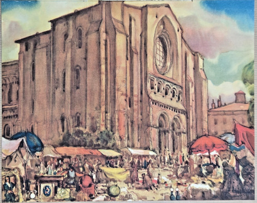 Estampe 1933 toulouse - 1933,