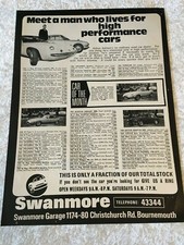 ARTHUR ASTON CARDEALER VARIETY SWANMORE 1971 POSTER ADVERT READY FRAME A4 SIZE I