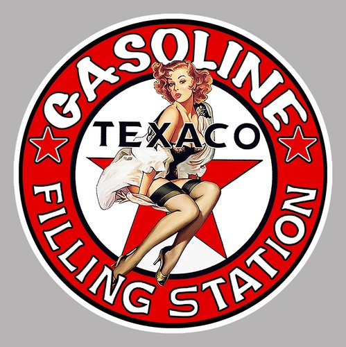 Sticker pin texaco - sticker, pin-up