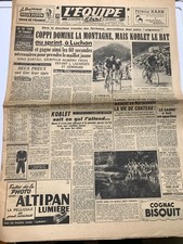 L'Equipe Journal 19/07/1951; Tour de France; Coppi domine la montagne, Koblet ga