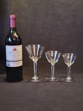 Service 18 Verres À Pied En Cristal Vintage Eau Vin Liqueur / Cocktail 