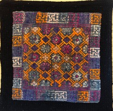 ancien petit tapis en coton