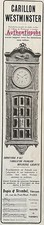 CARILLON WESTMINSTER WATCHMAKING AD ABBEY LONDON 1913 FRENCH AD PUB RARE
