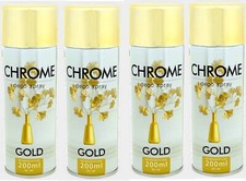 Bombes Peinture Chrome Or Doré Effet Miroir Gold Aérosol Spray 200 ml
