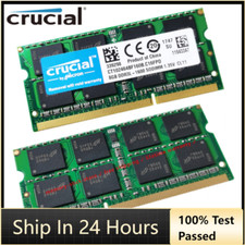 CRUCIAL DDR3L 8GB 16GB 32GB 1600 MHz PC3-12800 Laptop Memory RAM SODIMM 204-Pin