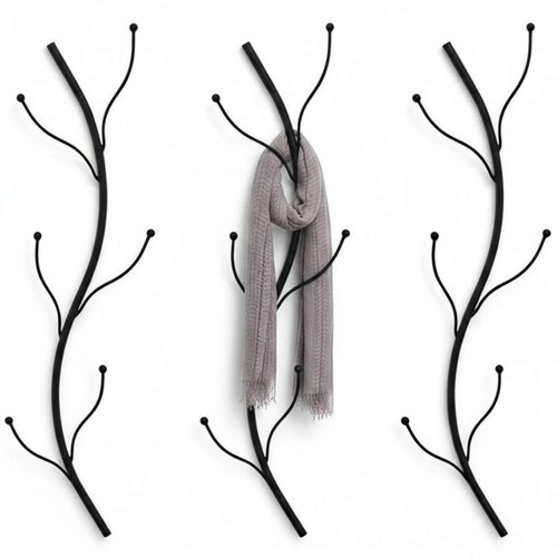 Porte manteau mural - mural, noir