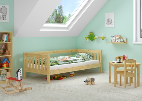 Lit simple enfant - d'enfant,, pin