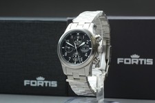 [w/Paper] Fortis Aeromaster Chronograph 18668/656.10.141 Black 42mm Watch JAPAN