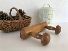 19 ⚜️ Antique Wooden Coat Rack Two Hangers Vintage