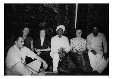 India, Srinagar, Persian Dinner at a Carpet Dealer, Vintage Print, 1949 Pho