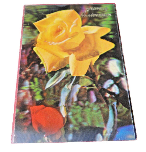 Carte postale relief fleurs - carte, 3d