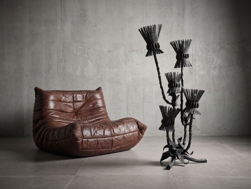 Lampadaire brutaliste forme - brutaliste,