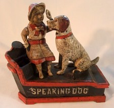 Tirelire mécanique en fonte