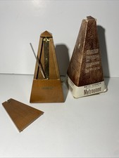 Vintage Seth Thomas 1103 No. 8 Metronome Wind Up Wood Case 9” Working