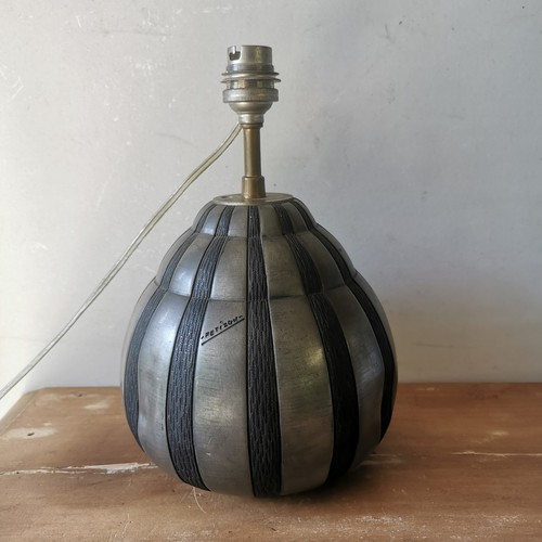Pied lampe étain art - Étain,