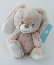 6469🌟20-26cm Peluche TEX Baby Doudou Lapin Rabbit Chiné Beige Blanc