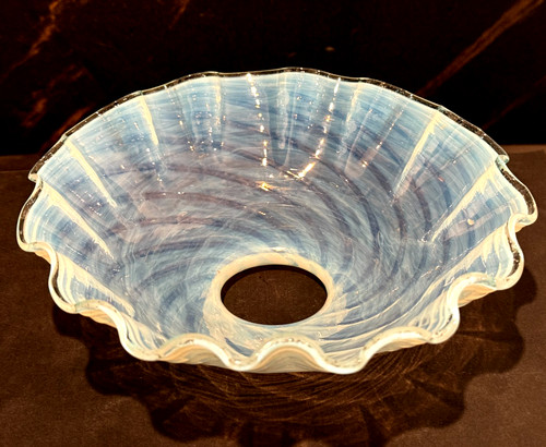 Grande bobeche verre opale - verre,