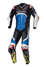 Alpinestars Gp Tech V4 1tlg. Cuir Hommes (Noir/Bleu / Jaune Néon ) Taille : 50