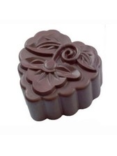 Decorative Heart Polycarbonate Chocolate Mold Makes 10, 2”x2”x1.25” Chocolates