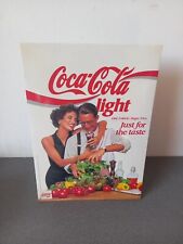 Plaque Publicitaire PLV Carton COCA COLA Light 1992 34 CM X 24 CM 