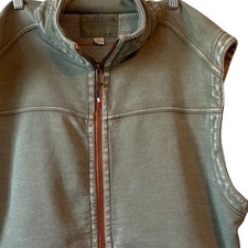 32 Bar Blues Mens XL Right In The Middle Washed Knit Vest Clover Distressed Fall