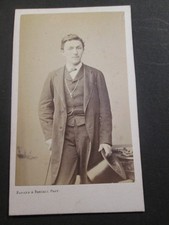 Photo CDV Young Man Standing Clique Bayard Montalent Family