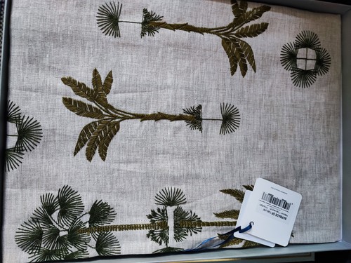 Nappe lin brodée - lin,