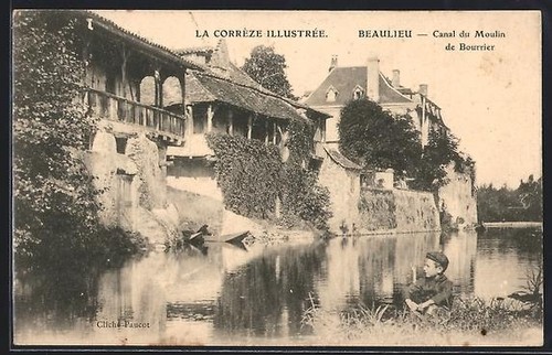Cpa beaulieu canal moulin - du,