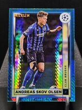 2022-23 Topps Merlin Chrome UEFA Aqua Prism Andreas Skov Olsen #44 Club Brugge