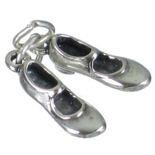 Claquettes chaussures de danse charme en argent sterling .925 x 1 charmes de cha
