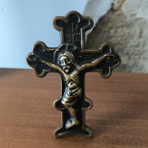 Crucifix christianisme bronze - crucifix,