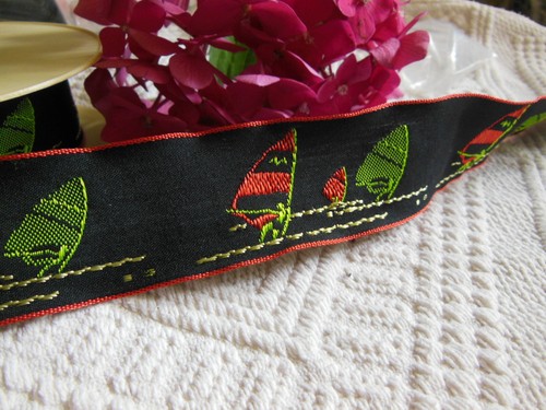 Ruban large vintage - , motif