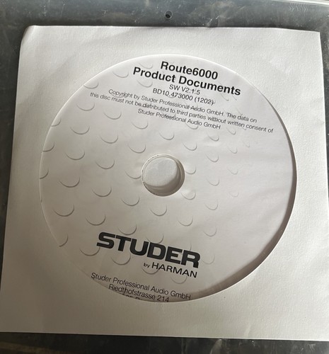 Studer rare route6000 - ,