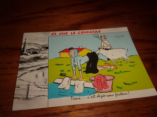 Carte postale humoristique - carte, postale,