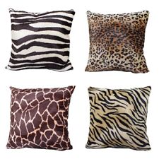 Animal Printed Leopard Giraffe Tiger Zebra Cushion Cover Velvet Sofa Pillow Case