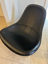 One vintage IKEA Tirup leather swivel egg chairs Mid-century modern style
