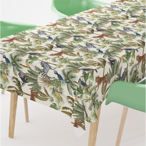 Nappe coton jungle design - en,