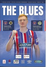 Carlisle United V Boston United Saturday 11th October 2025 Match Programme FACup