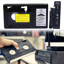 Adaptateur de cassette VHS C Lecteur de cassette vidéo Convertisseur
