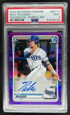 2020 Bowman Chrome Niko Hulsizer Auto Purple Refractor 1ST #122/250 PSA 9