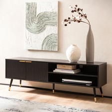 FineBuy Meuble TV 150 cm Noir