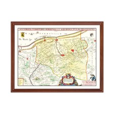 Old Map of Mons 1665 - Vintage Belgium Art Wall Decor Print