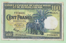 Billet du CONGO BELGE , 100