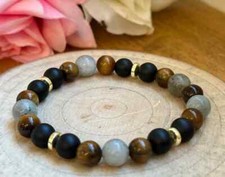 Bracelet Pierre précieuse naturelle véritable TDAH Hyperactivité elle et lui