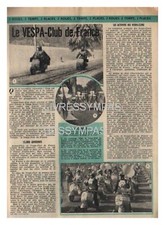 1957 DOCUMENT (ref Lim 0433) MOTO :  SCOOTER LE VESPA CLUB DE FRANCE 1 page