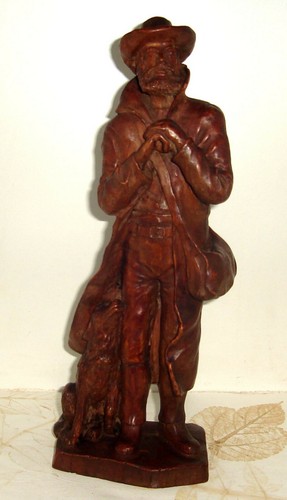 Statuette patinée berger - statuette,