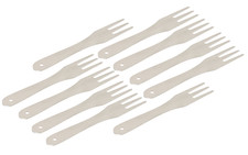 Lot 10 fourchettes bois 28cm