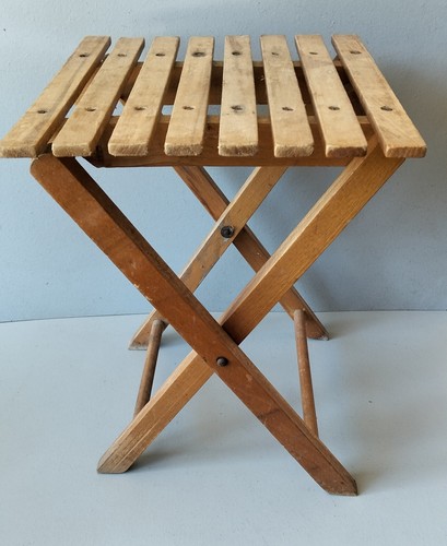 Ancien superbe tabouret pliant - superbe,