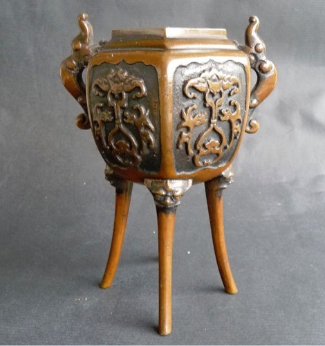 Ancien brûle encens bronze - ancien,